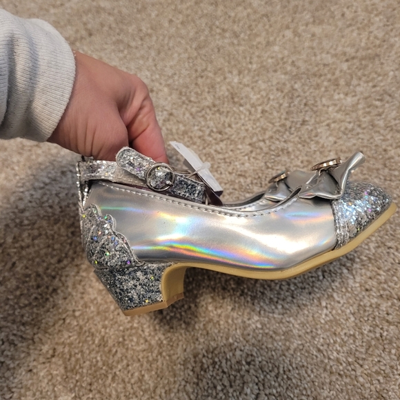 NWT Target Kids Glitter Heel Shoes Size 8 - Picture 2 of 8
